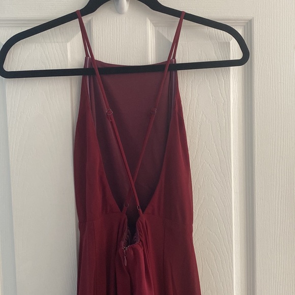 Lulu’s • Mythical Kind of Love Wine Red Maxi Dress perfect fall wedding attire - Picture 6 of 15